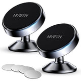 2 Pack Magnetic Phone Holder For Car, [ Strong Magnet ] Magnetic Phone Holder, [ 360° Rotation ] Phone Magnet For Car, Compatible With All Smartphones, Must Be Used With Metal Pad, Black