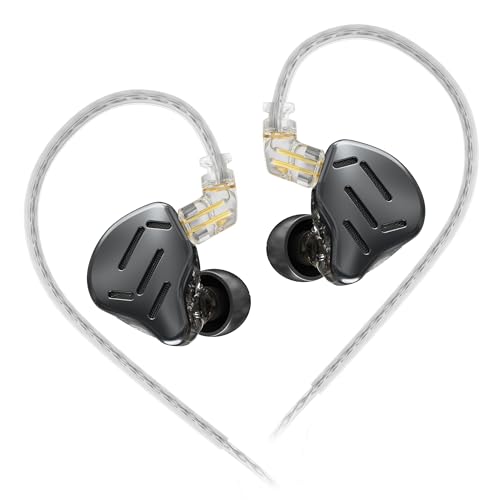 KZ Zax in Ear Headphones 7BA+1DD Hybrid 16 Drivers HiFi Noise Cancelling in Ear Monitor, Zin Alloy Shell Metal Wired Earphone with 3.5mm Jack