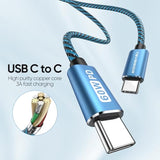 10Ft 5-Pack Usb C To Usb C Cables, 60W Fast Charging, Compatible With Samsung S23/S22/S21, Macbook, Google Pixel, Smartphone, Tablet, Laptop