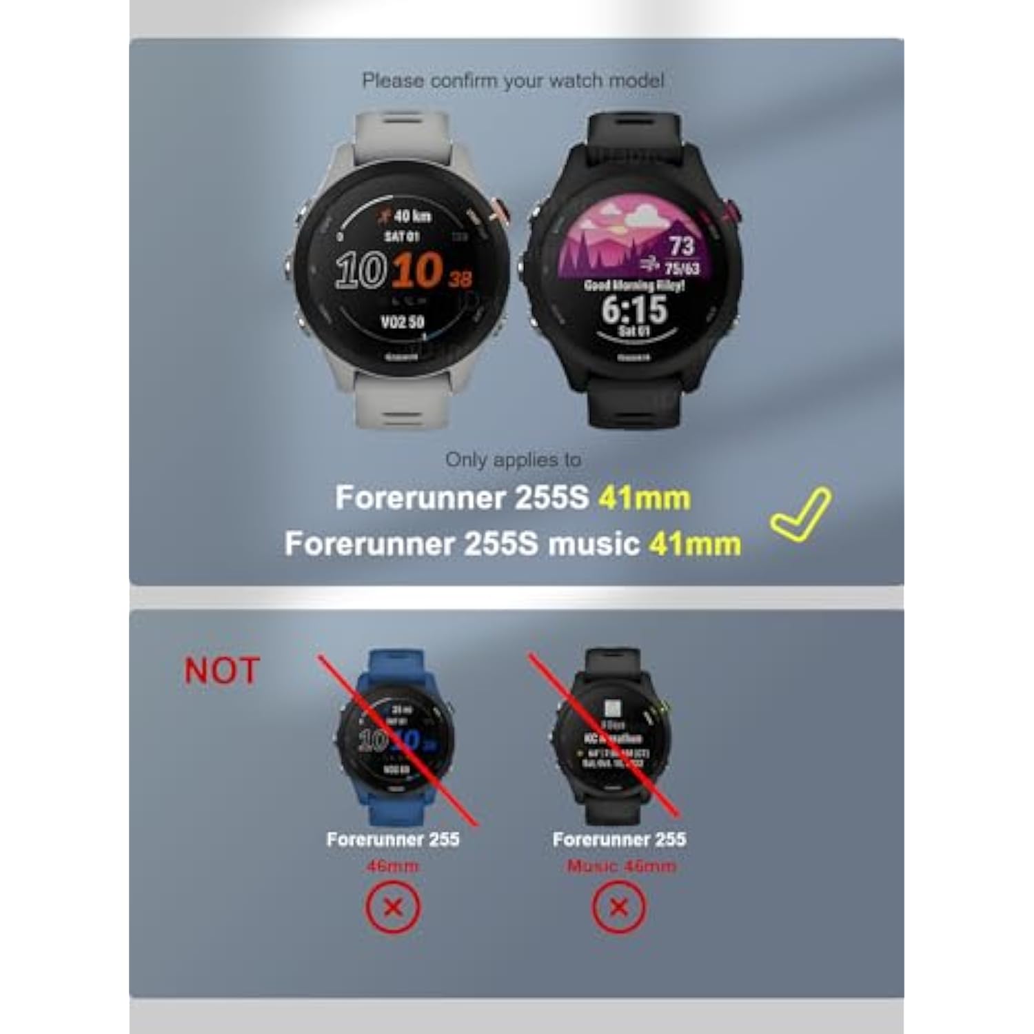 [4 Pack] Screen Protector For Garmin Forerunner 255S /255S Music 41Mm Smartwatch + Silicone Anti-Dust Plugs Tempered Glass Anti-Scratch Bubble-Free