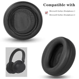 Replacement Ear Pads Cushions Compatible With Microsoft Surface Headphones Gen I/Gen Ii Replacement Earpads Protein Leather Memory Sponge Ear Cushion (Black)
