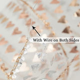 Rose Gold Wired Ribbon Heart Ribbon Wedding Ribbon Wired Ribbon 2.5 In