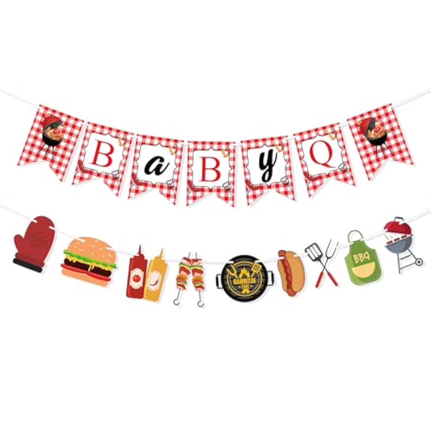 Baby Q Banner Baby Shower, BBQ & Gender Reveal Picnic Party Photo Backdrop