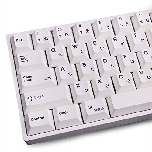 135 Keys Pbt Japanese Keycaps Cherry Profile Dye-Sub White Theme Minimalist Style Suitable For Mechanical Keyboard
