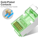 100Pcs Cat6 Rj45 Pass Through Connectors + 100Pcs Rj45 Boot Cover, Ethernet Ca