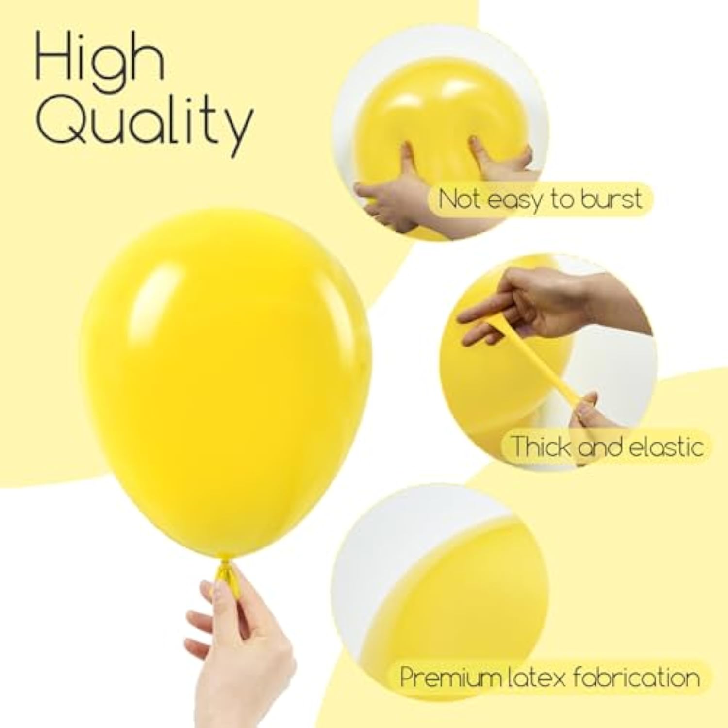 120Pcs Yellow Balloon Arch Kit, 18 12 10 5 Inch Yellow Latex Balloons Different Sizes Balloon Garland For Baby Shower Sunflower Bee Wedding Birthday Party Decorations