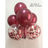 Burgundy Balloons Confetti Balloons Red For Wedding Bridal Shower Birt