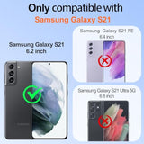 For Samsung Galaxy S21 Case: With 2Pcs Screen Protector, 360° Rotation Ring Holder Magnetic Kickstand Plating Gold Edge Soft Tpu Shockproof Protective Cover For S21, Black