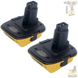 2 Packs Dca1820 Battery Adapter Compatible With Dewalt 18V Tools, Convert Compatible With Dewalt 20V Lithium Batteries Dcb203 Dcb204 Dcb206 To Work With 18V Cordless Power Tools