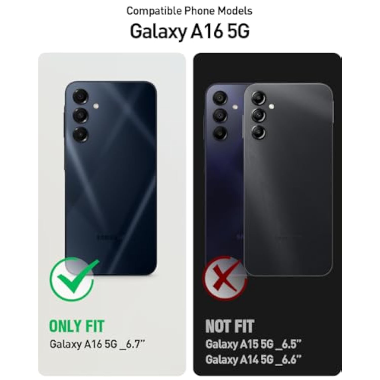 Guardian Case For Samsung Galaxy A16 4G/5G, [2 Front Frame] [20 Ft Mil-Grade Drop Tested] Full-Body Hybrid Shockproof Cover With Built-In Screen Protector, Black/Clear