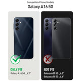 Guardian Case For Samsung Galaxy A16 4G/5G, [2 Front Frame] [20 Ft Mil-Grade Drop Tested] Full-Body Hybrid Shockproof Cover With Built-In Screen Protector, Black/Clear