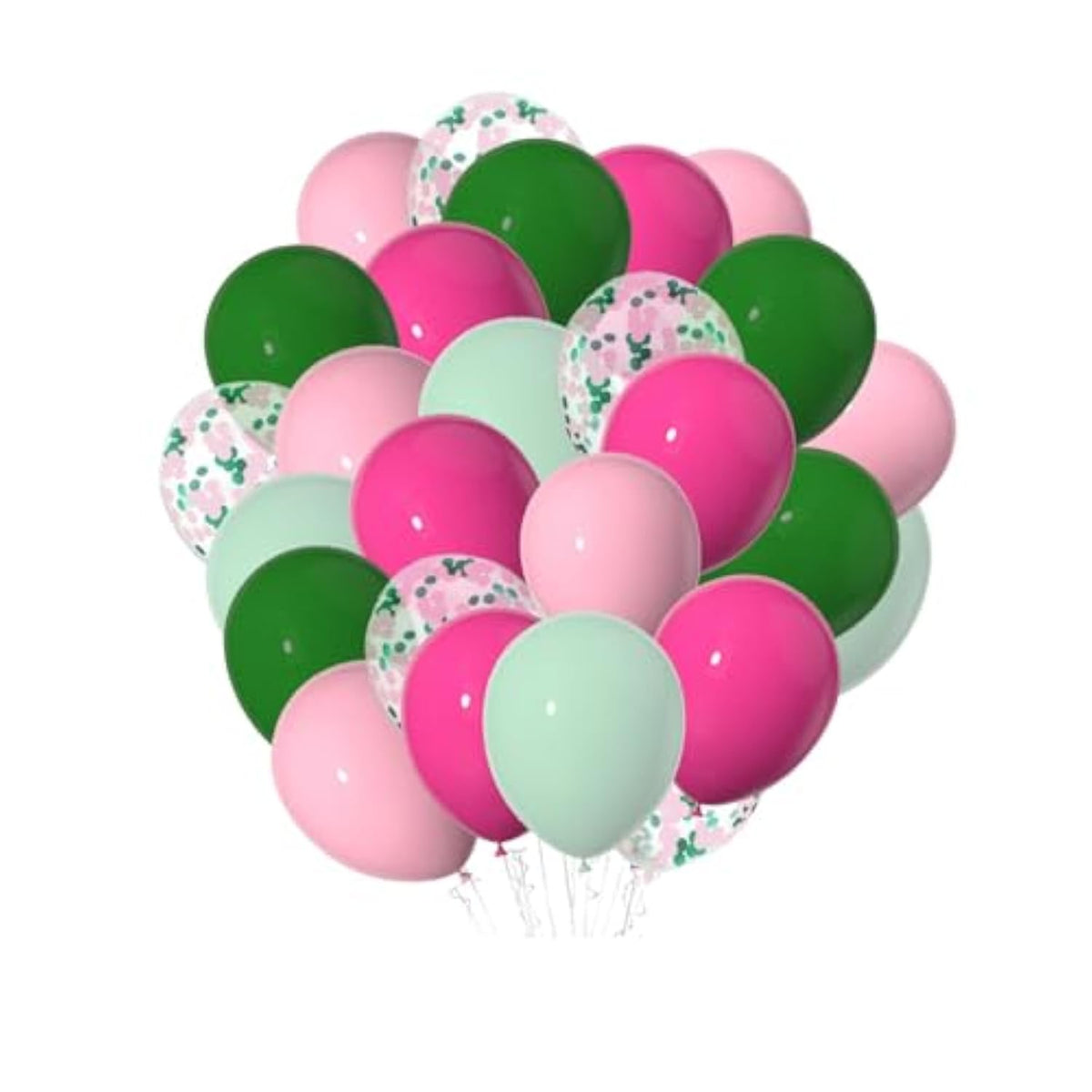 Pink & Green Latex Balloon Set: Party Decorations, 50pcs