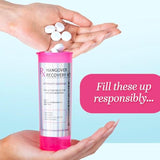 Set Of 10 Large Pink Pill Bottles For Diy Hangover Kits – Ideal For Bachelorette Party Favors, 21St Birthday Gifts, Bridesmaids Gifts & More – Empty Bottles For Hangover Kit Supplies