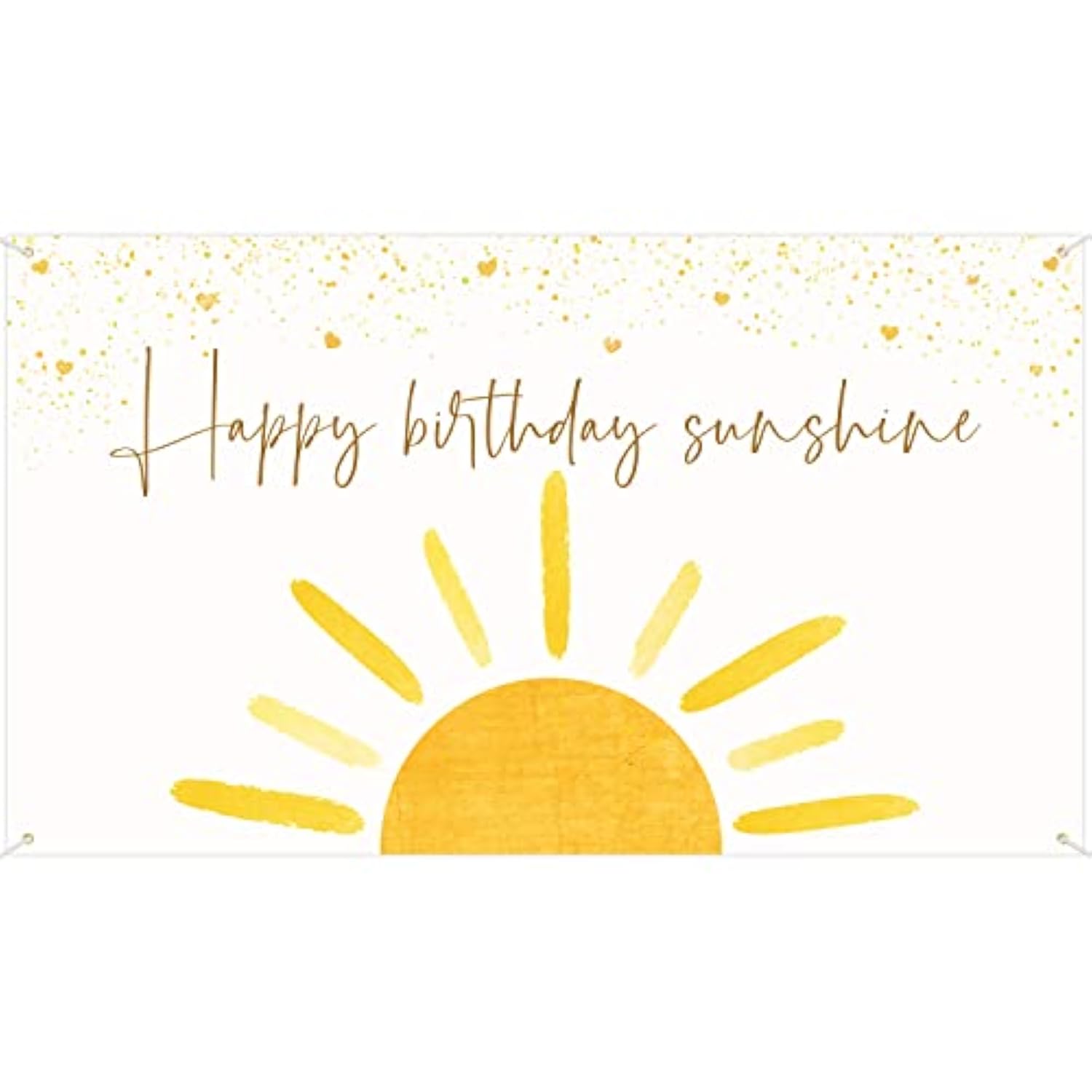 Boho Sun "Happy Birthday" Backdrop, Sunshine Theme for First Trip Around the Sun Party