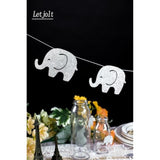 Baby Shower Garland Decorations Elephant Banner Glitter Silvery Supplies Pre - Strung Baby Elephant Decorations Birthday Party Supplies Baby Nursery Decorations 10 Feet 17 Pcs