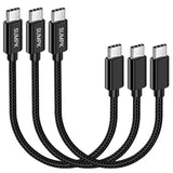 Usb C To Usb C Fast Charging Cable 60W,[3-Pack 8 Inch] Usb 2.0 Type C Charger