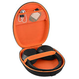 Geekria Shield Headphones Case Compatible with Plantronics HW520, Voyager 8200 UC, Voyager 4320 Case, Replacement Protective Hard Shell Travel Carrying Bag with Accessories Storage (Black)