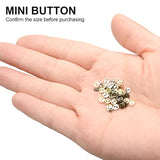 4Mm 50 Pieces 5 Colors Mini Metal Round 2 Eye Buttons For Bjd Soldier