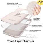 13 Pro Max Case Stone, Cute Liquid Silicone Slim Protective Phone Case, Soft Anti-Scratch Microfiber Lining, Matte Light Beige, Tan, Cream, Warm Sand Pearl Cute, 6.7Inch 13Pm- Stone