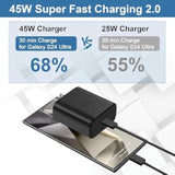 45W Samsung Fast Charging Type C Charger Samsung Fast Charger With Usb C Cable Compatible For Galaxy Tab S9 S10 A9 S25 S24 S23 S22 S21 S20 Plus,Ultra,Fe,Z Fold,Z Flip,Note20/10,A16 A15 A25 A55 A56 C55
