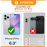 Crossbody Wallet Case For Iphone 17 Pro, Rfid Blocking Pu Leather Zipper Handbag Purse Flip Cover, Kickstand Folio Case With Card Slots Holder Wrist Strap Lanyard 5G 6.3 Inch (Black)