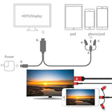 3 In 1 Hdmi Cable Adapter Type C/Micro Usb/Phone Mhl To Hdmi Mirroring Phone T