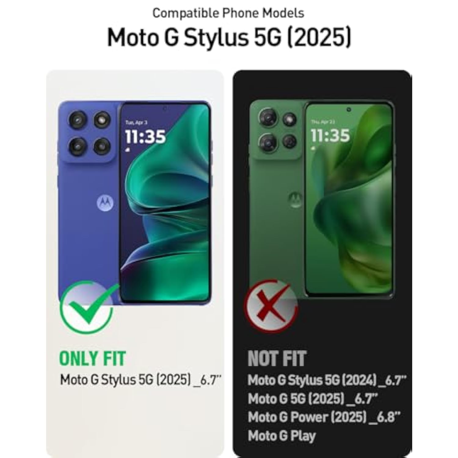 Revolution Case For Motorola Moto G Stylus 5G 2025, [Slide Camera Cover] [Screen Protector Works With Fingerprint Id] Military Grade Shockproof Phone Case With Built In Kickstand, Light Blue