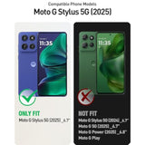 Revolution Case For Motorola Moto G Stylus 5G 2025, [Slide Camera Cover] [Screen Protector Works With Fingerprint Id] Military Grade Shockproof Phone Case With Built In Kickstand, Light Blue