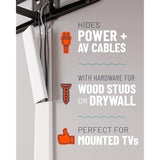 ECHOGEAR TV Cord Hider for Wall Mounted TV - 48" Customizable Cable Management Kit Conceals 6+ Cables – Cord Cover Installs in Minutes with Screwdriver – Made in America