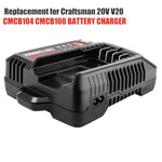 1 Pack 1.5Ah V20 Battery Fast Charger Replacement For Cmcb104 Cmcb100 Charger Compatible With Craftsman 20V Battery Cmcb201 Cmcb202 Cmcb204 Cmcb205 Cmcb206 Cmcb209