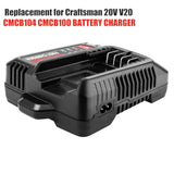 1 Pack 1.5Ah V20 Battery Fast Charger Replacement For Cmcb100 Charger Compatible With Craftsman 20V Battery Cmcb201 Cmcb202 Cmcb204 Cmcb205 Cmcb206 Cmcb209