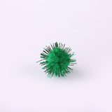 200Pcs Glitter Tinsel Pom Poms Sparkle Balls Christmas Decoration (Green)