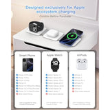 3-in-1 Foldable Magnetic Wireless Charging Station for iPhone, Watch & AirPods