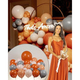 Fall Balloon Arch Kit: Terracotta, Peach, Orange, Gray - 130 Piece