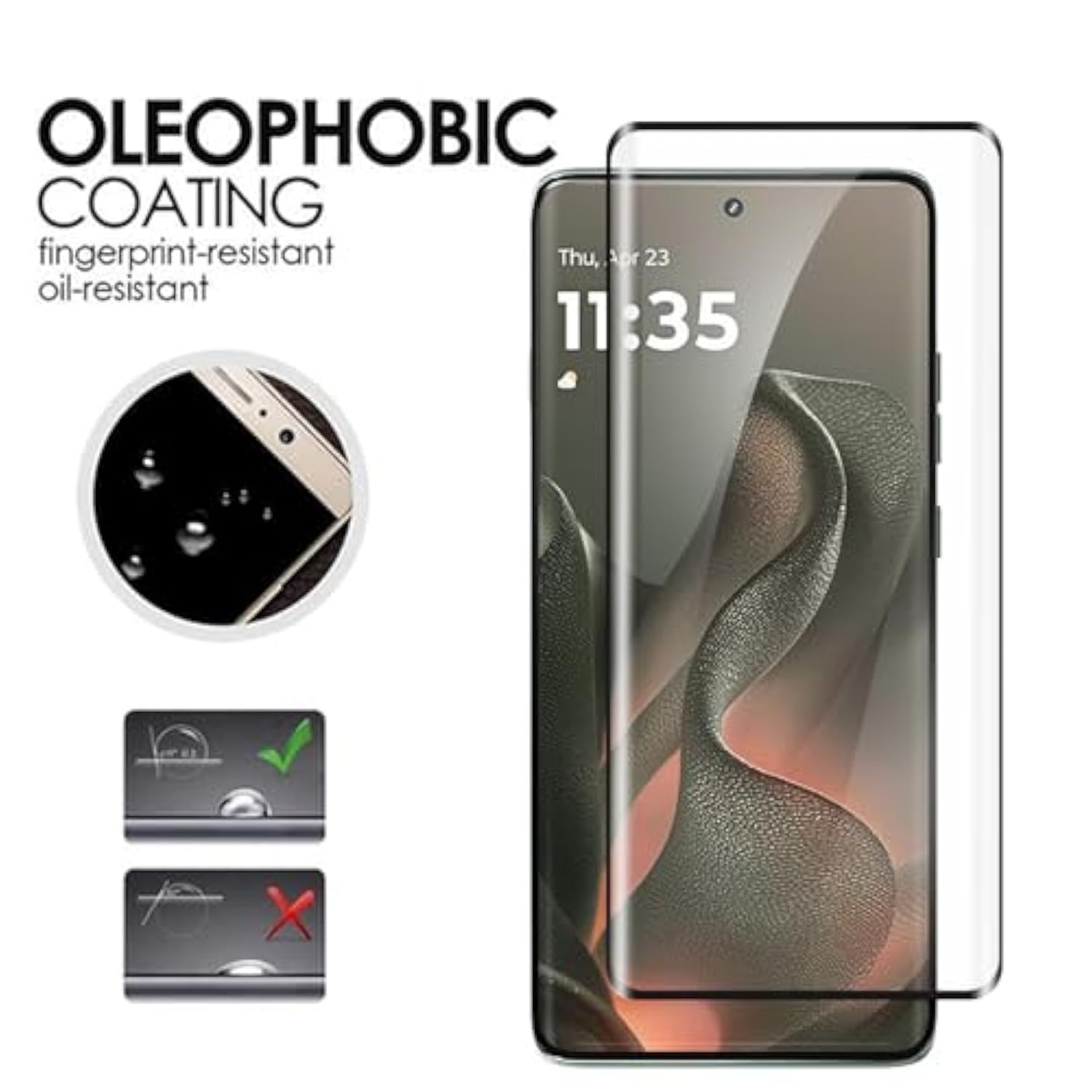 [2+2 Pack For Motorola Edge (2025) Screen Protector + Camera Lens Protector Tempered Glass, 9H Hd Anti-Scratch Case Friendly For Motorola Edge (2025) Tempered Glass Film