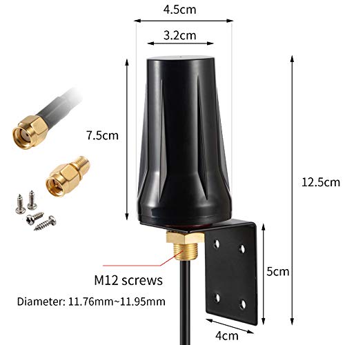4G Lte Cellular Trail Camera Antenna With 10Ft Low Loss Thicker Cable For Spypoint Flex Link Micro Evo Stealth Cam Tactacam Reveal X Pro Muddy Manifest Covert Spartan Hunting Trail Camera,