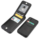 Compatible With Xr Case Wallet With Credit Card Holder, Premium Leather Magnetic Clasp Kickstand Heavy Duty Protective Cover For Xr 6.1 Inch(Black)