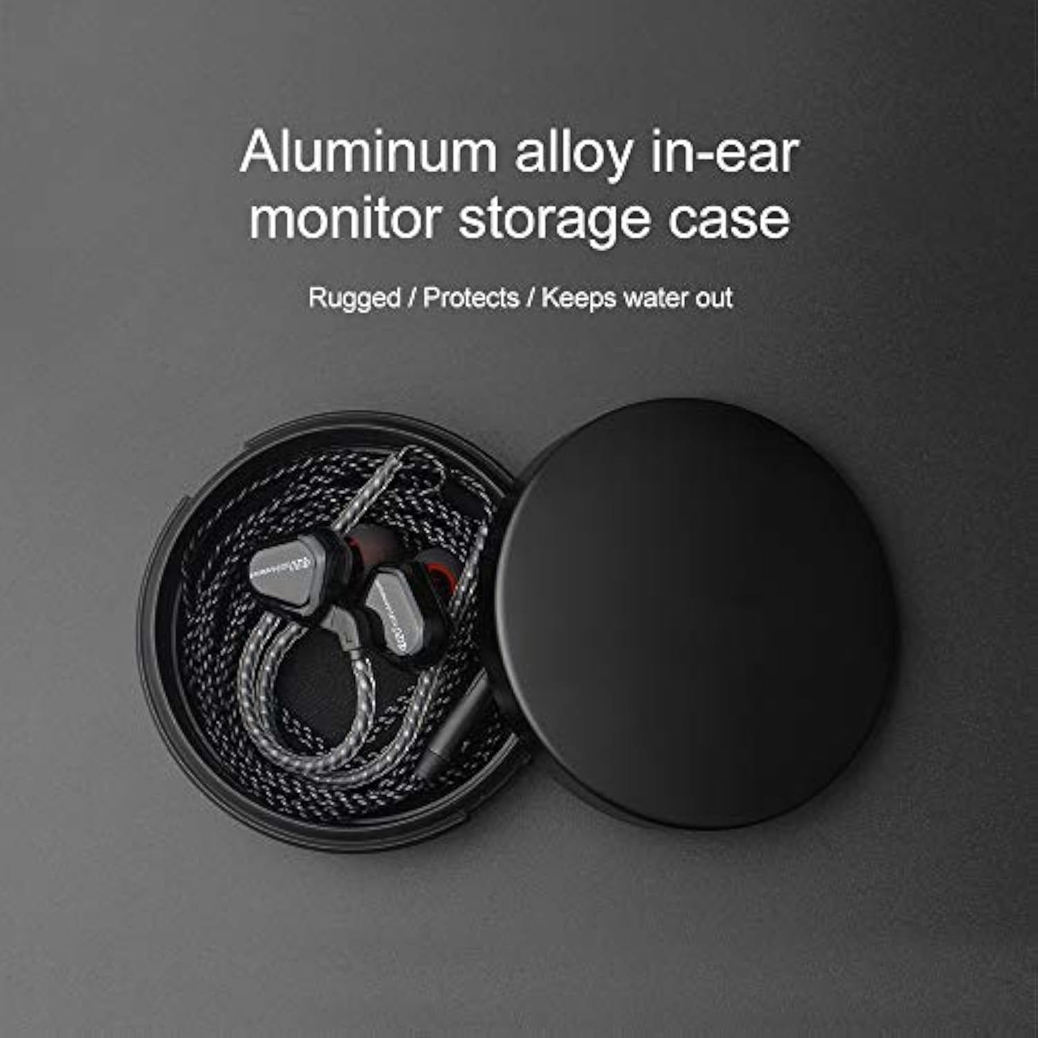 Universal Earbuds Case Mini Storage Hard Earphone Case Protective Waterproof Aluminum Alloy Housing For Trn V80 V10 V20 V60 V90 Kz As10 Portable Travel Carrying Cases (No Logo)
