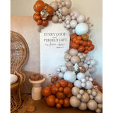 Fall Balloon Arch Kit Burnt Orange Cream Peach Terracotta Balloons for Baby Shower Party