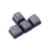 10Keys Backlit Textured Keycaps Replacement For Corsair K100 And K70Pro Mechanical Gaming Keyboard (Silver Grey Hexagonal)
