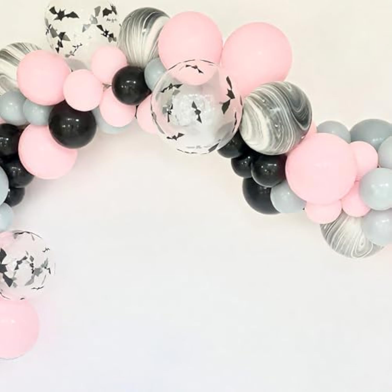 50Pc 12" Pink Halloween Balloons – Bat Confetti & Birthday Party Decorations