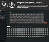 K5 Version 2, Qmk Ultra-Slim 100% Full Size Layout Wireless Mechanical Keyboard, Hot-Swappable 104 Keys Low-Profile Mechanical Brown Switch, Rgb Backlight Wired/Bluetooth For Mac/Windows
