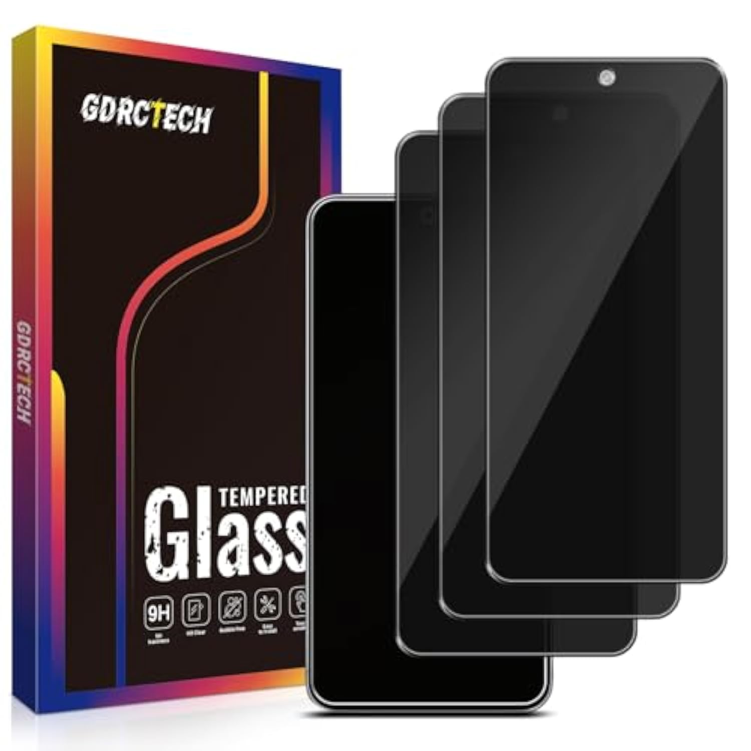 [3-Pack Privacy Screen Protector For Motorola Moto G Stylus 5G 2025 Tempered Glass, Bubble Free, Easy To Install, 9H Hardness