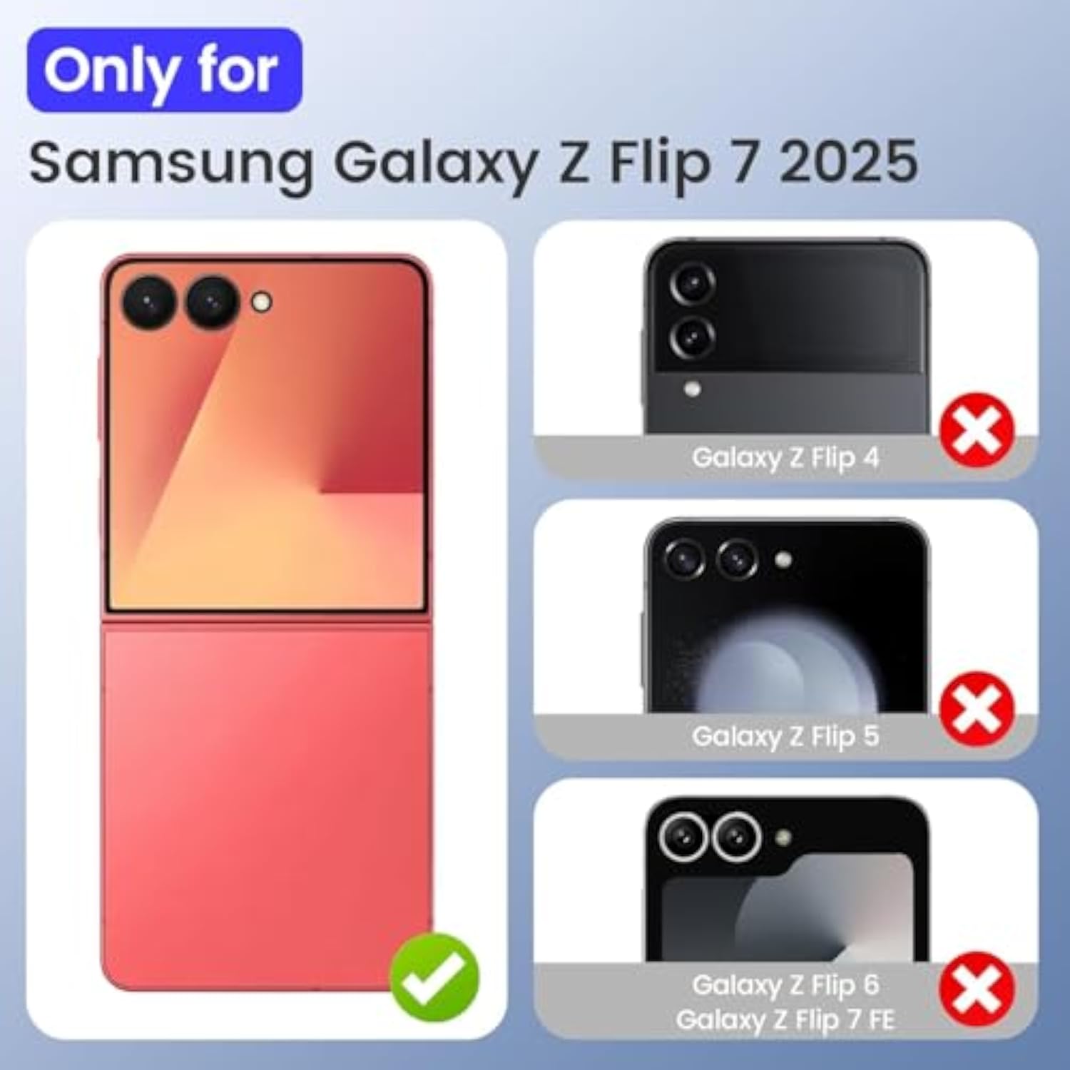 Clear Protective Case for Samsung Galaxy Z Flip 7 with Screen Protector and Shockproof Design