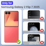 Clear Protective Case for Samsung Galaxy Z Flip 7 with Screen Protector and Shockproof Design