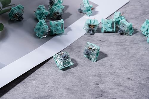 Kutethy X Gateron Jaed Series Pro 3.0 Silver Switch,45Gf Double Spring,3-Pin Pre Lubed Rgb Linear Switches For Mx Gaming Mechanical Keyboard (10Pcs,Silver)