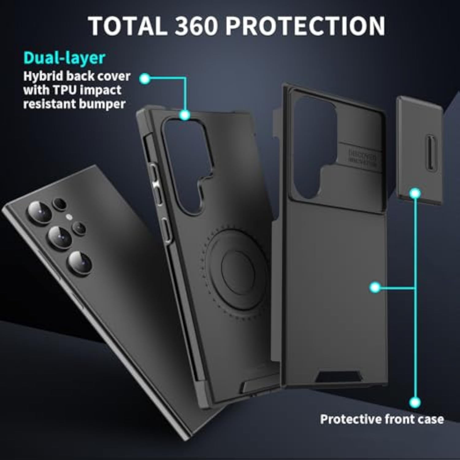 Samsung Galaxy Note 10 Plus Plus Case with Premium Design and Robust Protection, Black