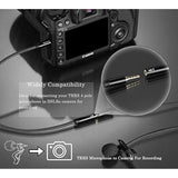 Dc3 Trrs To Trs Adaptor, 3.5Mm 4 Pole To 3 Pole Adapter, Trrs Female To Trs Male 4-Pole Mic-Supported Adapter For Camera, Pc, Trrs Lav Microphones.