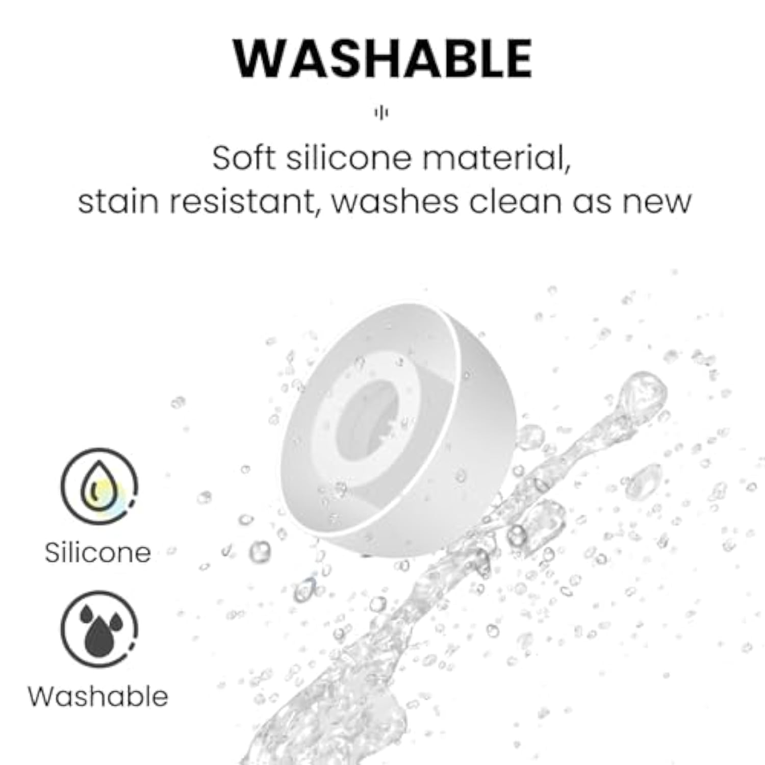 Replacement Ear Caps Cover Compatible With Huawei Freebuds 6I/5I Eartips, Soft Silicone Ear Tips Earbuds Cushions Tip Covers For Huawei Freebuds 6I/5I/4I, 3 Sizes 6 Pairs (White)