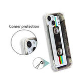 Case For Iphone 14 Matte Finish Heavy Duty Soft Back Cover With Reinforced Corners Tpu Soft Bumper Retro Cassette Tape Case Compatible With Iphone 14